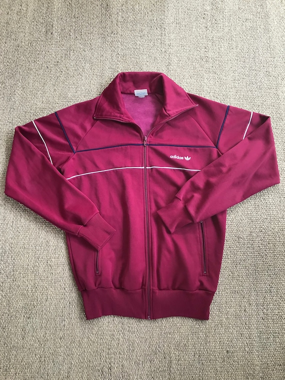 burgundy adidas jacket