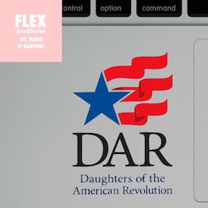 Daughters of the American Revolution Vinyl Decal Sticker for Laptop Macbook iPad Water Bottle Notebook Computer, anything