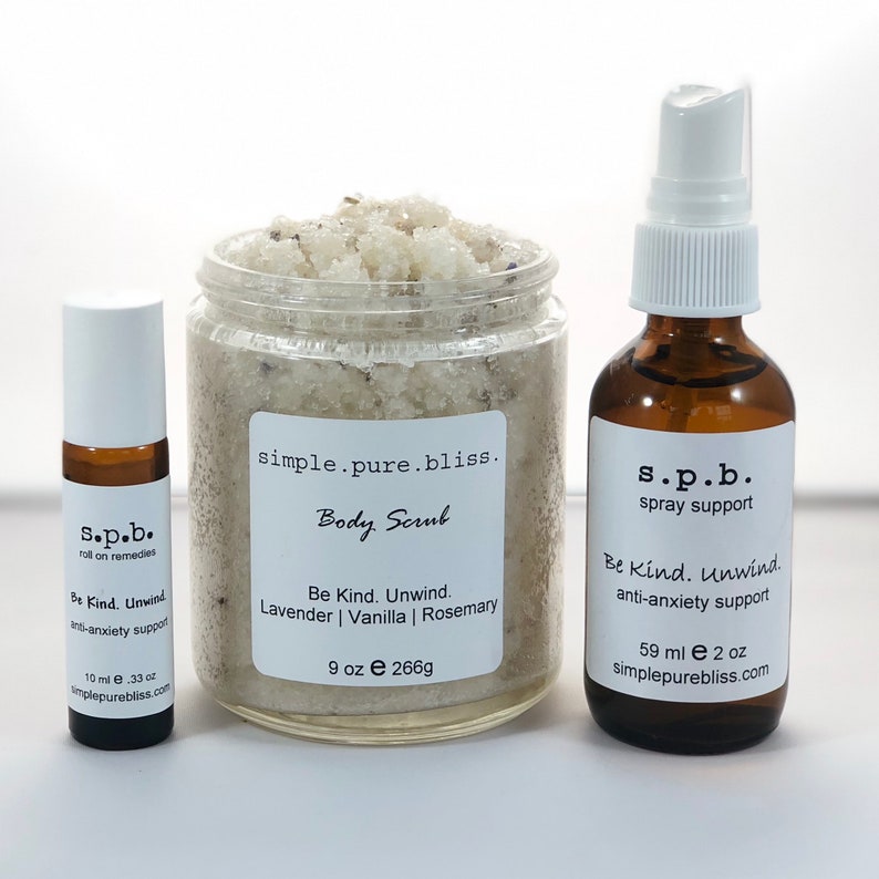 Be Kind Unwind Organic Bath And Body Anti Anxiety Support Gift Set