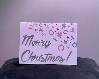 Retro Watercolor Merry Christmas Card