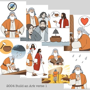 Build an Ark (Music by Marianne P. Wilcock), 2026 and 2024 lyrics- Primary Singing Time Visuals Packet