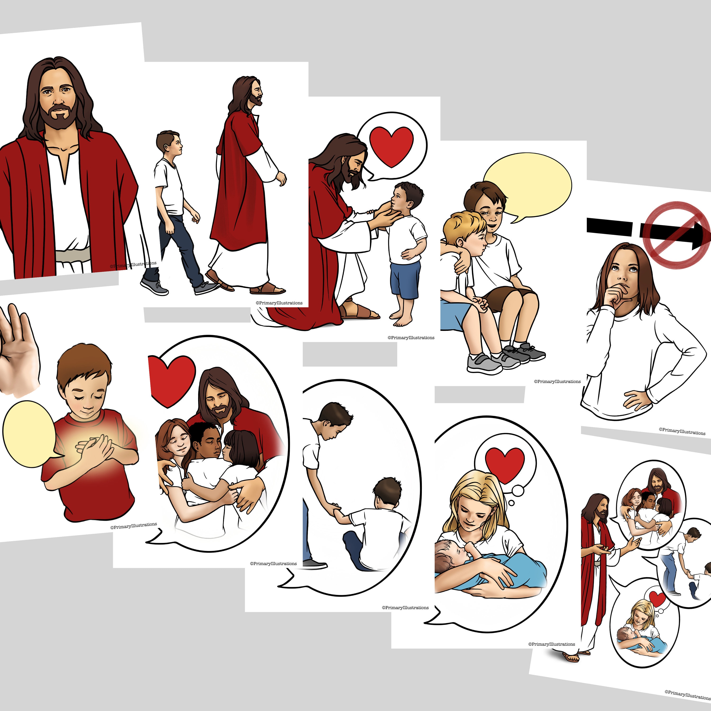 I'm Trying to Be Like Jesus - Primary Singing Time Visuals Packet - Etsy