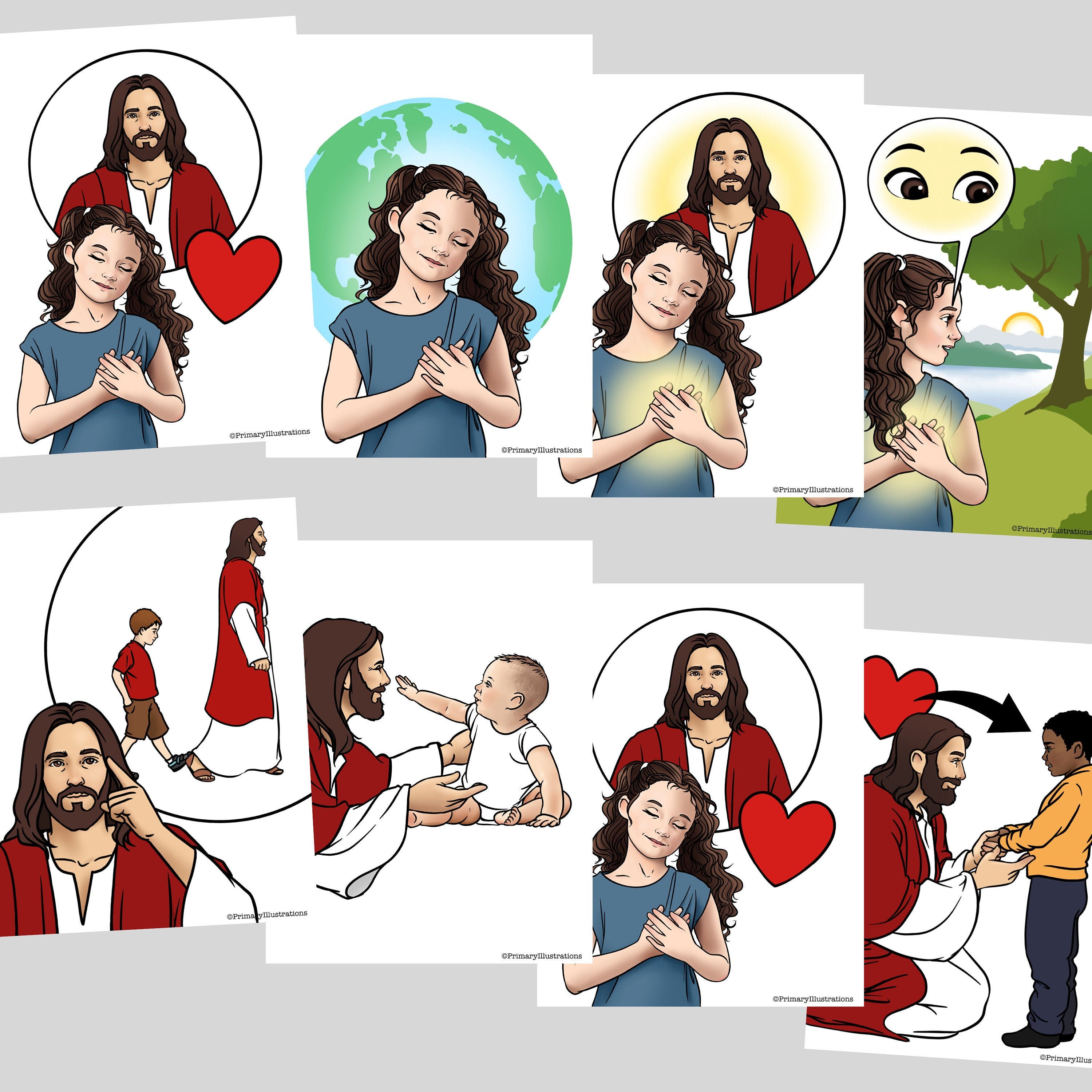 I Feel My Savior's Love - Primary Singing Time Visuals Packet
