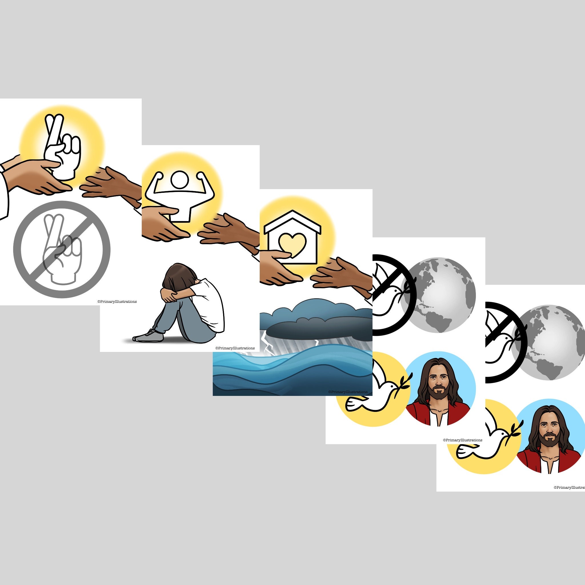 Peace in Christ music by Nik Day Primary Visuals Packet - Etsy