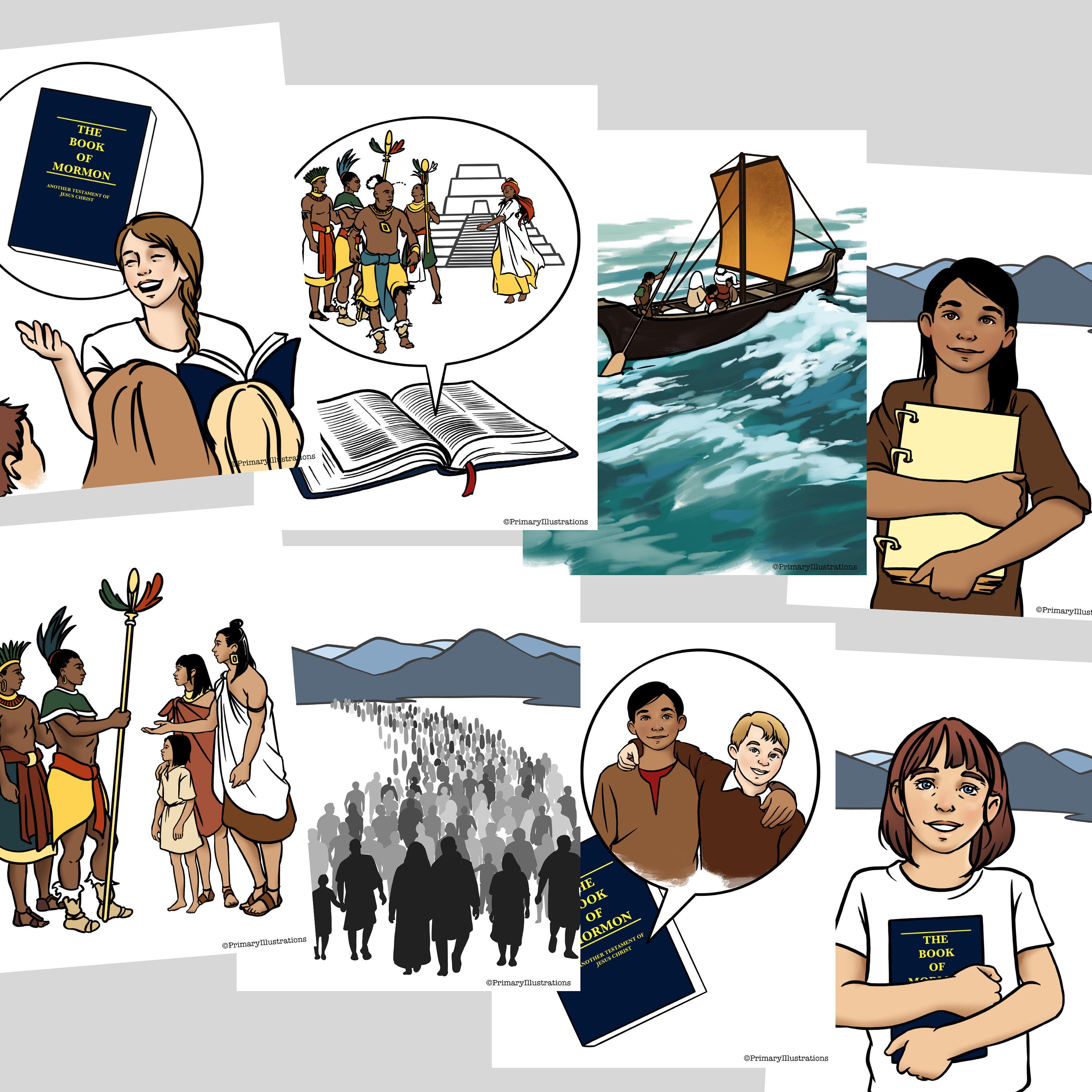Book of Mormon Stories Primary Singing Time Visuals Packet - Etsy