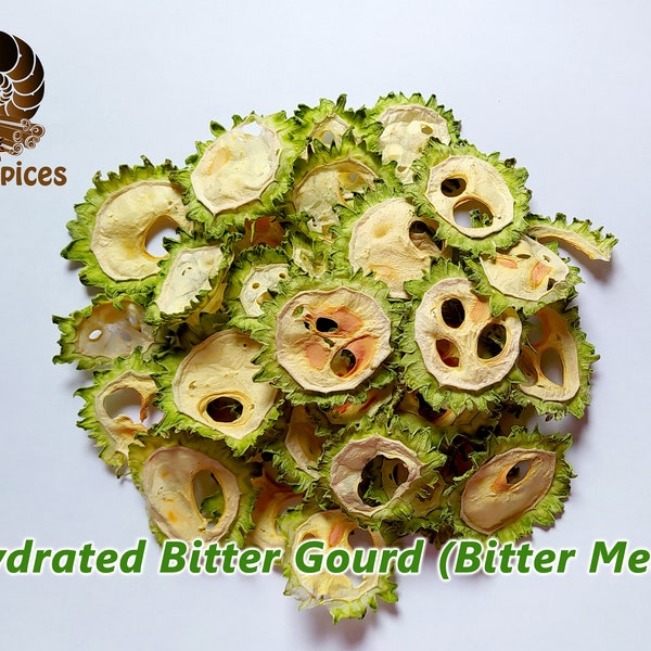 Organic Dehydrated Bitter Gourd Slices, Premium Quality Dried Bitter Melon Slices From Sri Lanka for cooking and as Tea, Free Shipping