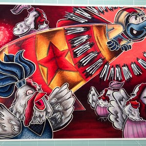 Spedizione gratuita, 8,5x11 pollici, stampato su carta fotografica opaca, Muppets Gonzo, Gonzo, Gonzo wall art, Muppets wall art