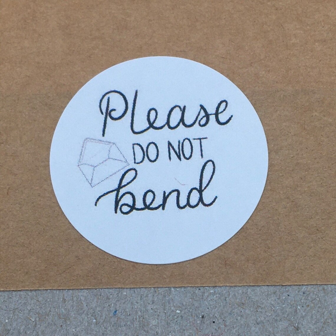 Please Do Not Bend Stickers Sheet of 30 Hand Lettered Etsy