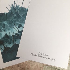 Cartes postales aquarelle vagues, lot de 5 impressions A6, peintes à la main, art mural image 9