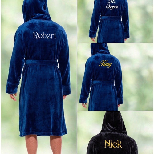 Personalized Robe for Men Custom Embroidered Robe Etsy