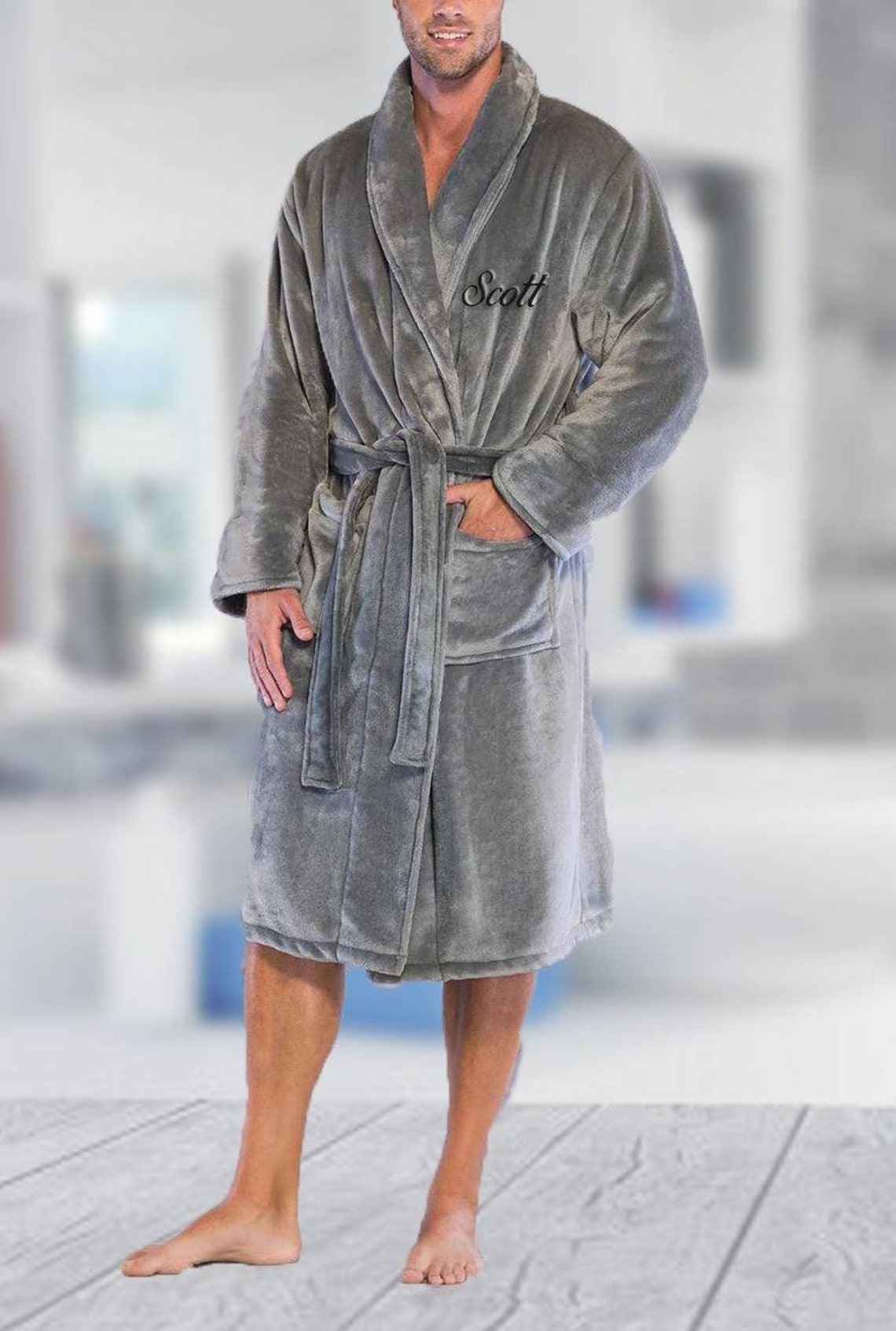 Custom Embroidered Robe Couples Robes Bathrobe Custom Robe Etsy