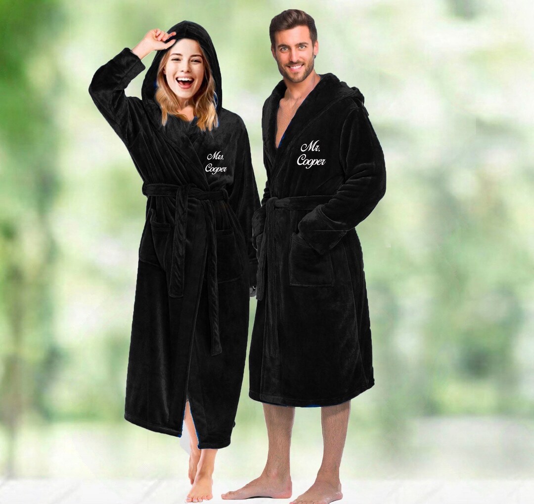 Personalized Couples Robes Set. Mr Mrs Bathrobes, Custom Personalized
