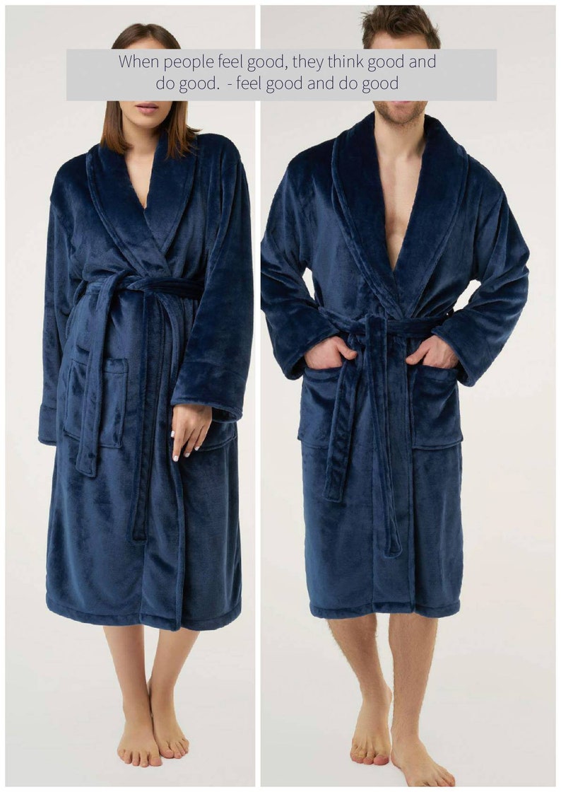 Monogram Mens Robe Personalized Long Microfleece Plush Etsy