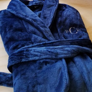 mens robe with initials