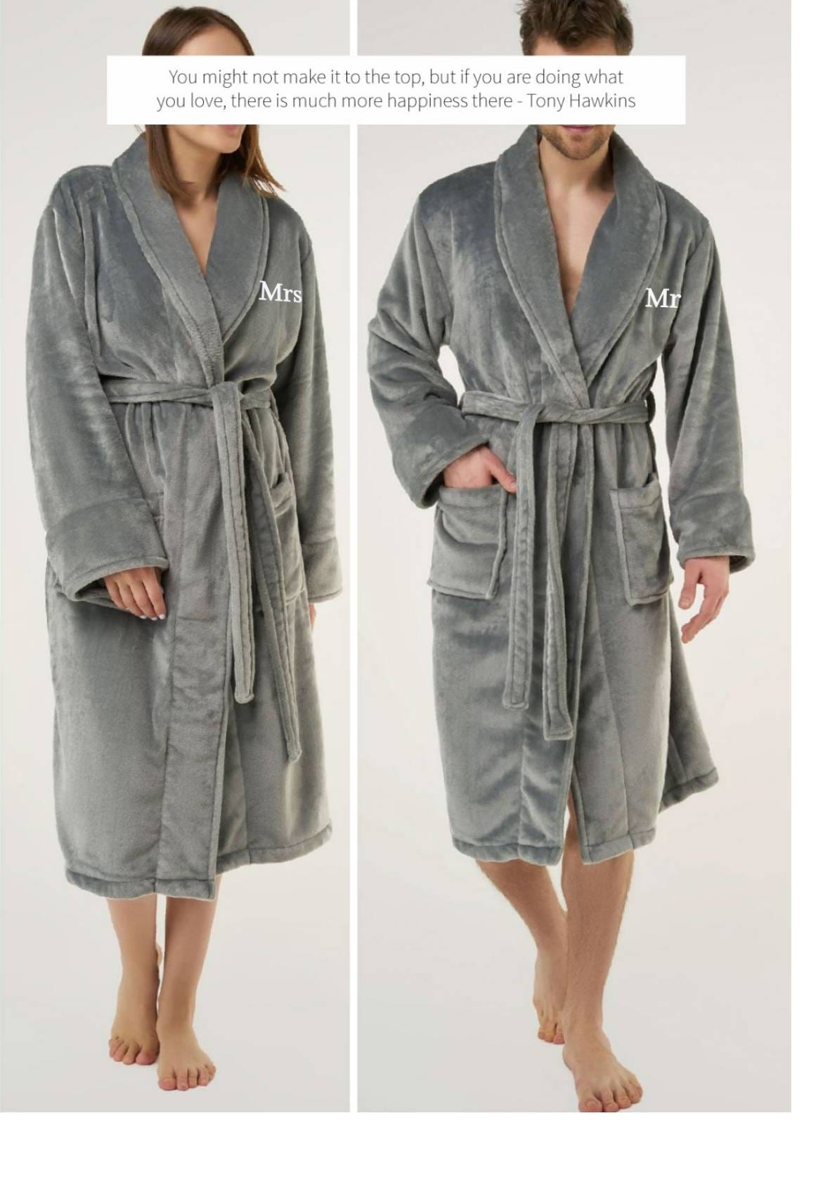 Couples Matching Bathrobes White His and Hers Bath Robes for Etsy