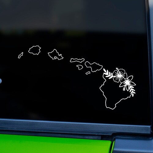 Hawaii Car Decal Sticker Hawaii Haku Lei Decal Hawaii Car Etsy