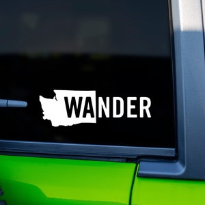 Washington Car Decal Sticker | Washington Car Decal | Washington Decal | PNW Decal | Washington Wander Decal | Wander Decal | PNW Sticker