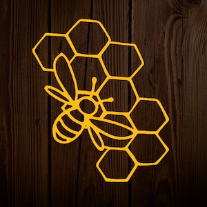 Bee Decal | Bee Sticker | Bee Stickers | Save the Bees | Bee Bumper Sticker | Cute Bee Sticker | Bee Car Decal | Honeycomb Sticker