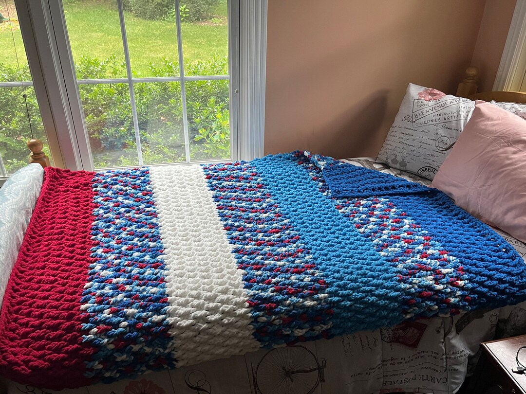 Bernat Lush Life Crocheted Blanket Etsy