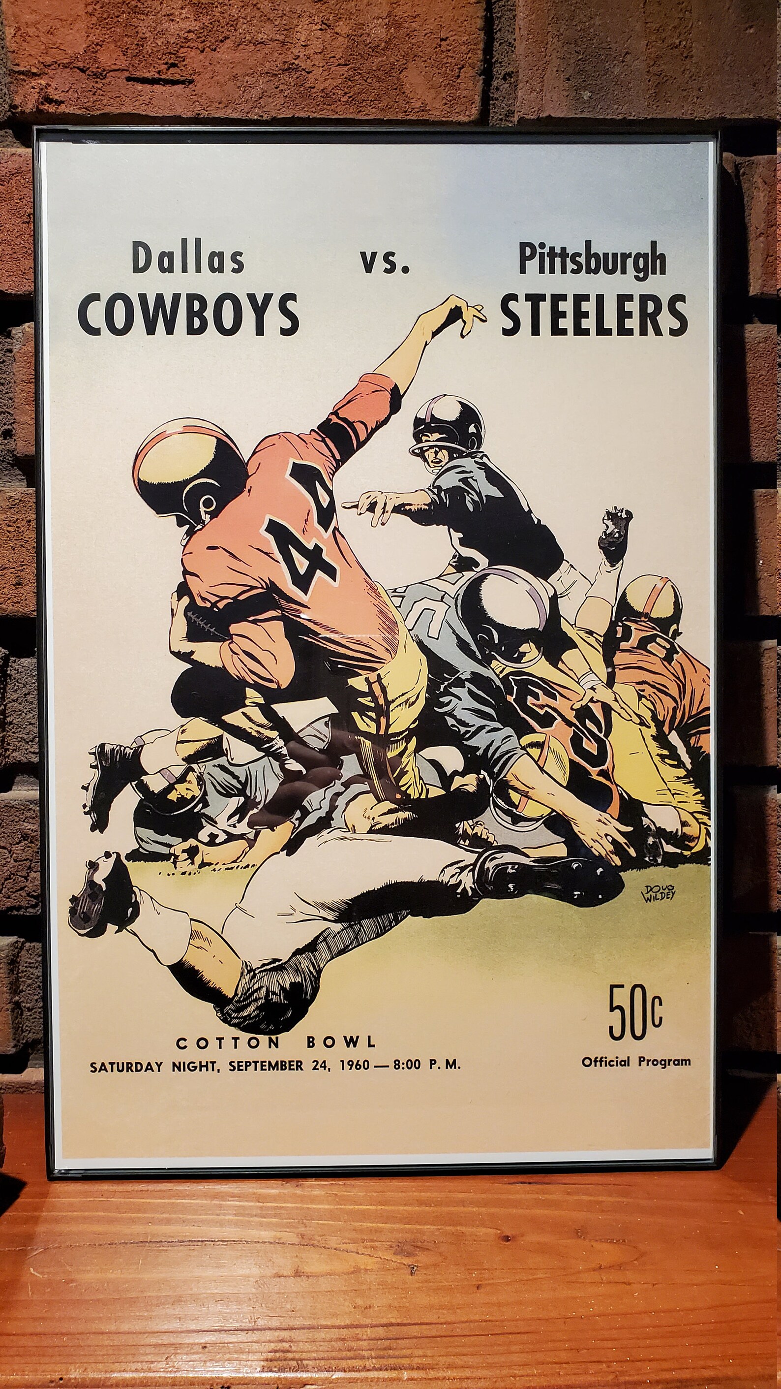 Vintage Dallas Cowboy Poster. Cowboys vs. Steelers 1960 at Etsy