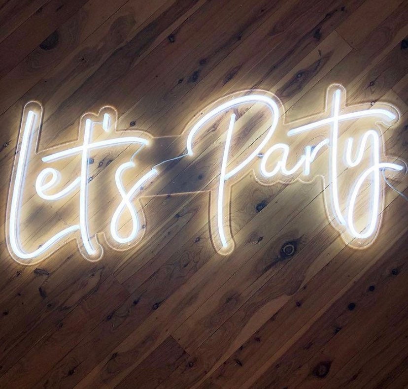Lets party neon sign neon light 75 X 34 CM Etsy