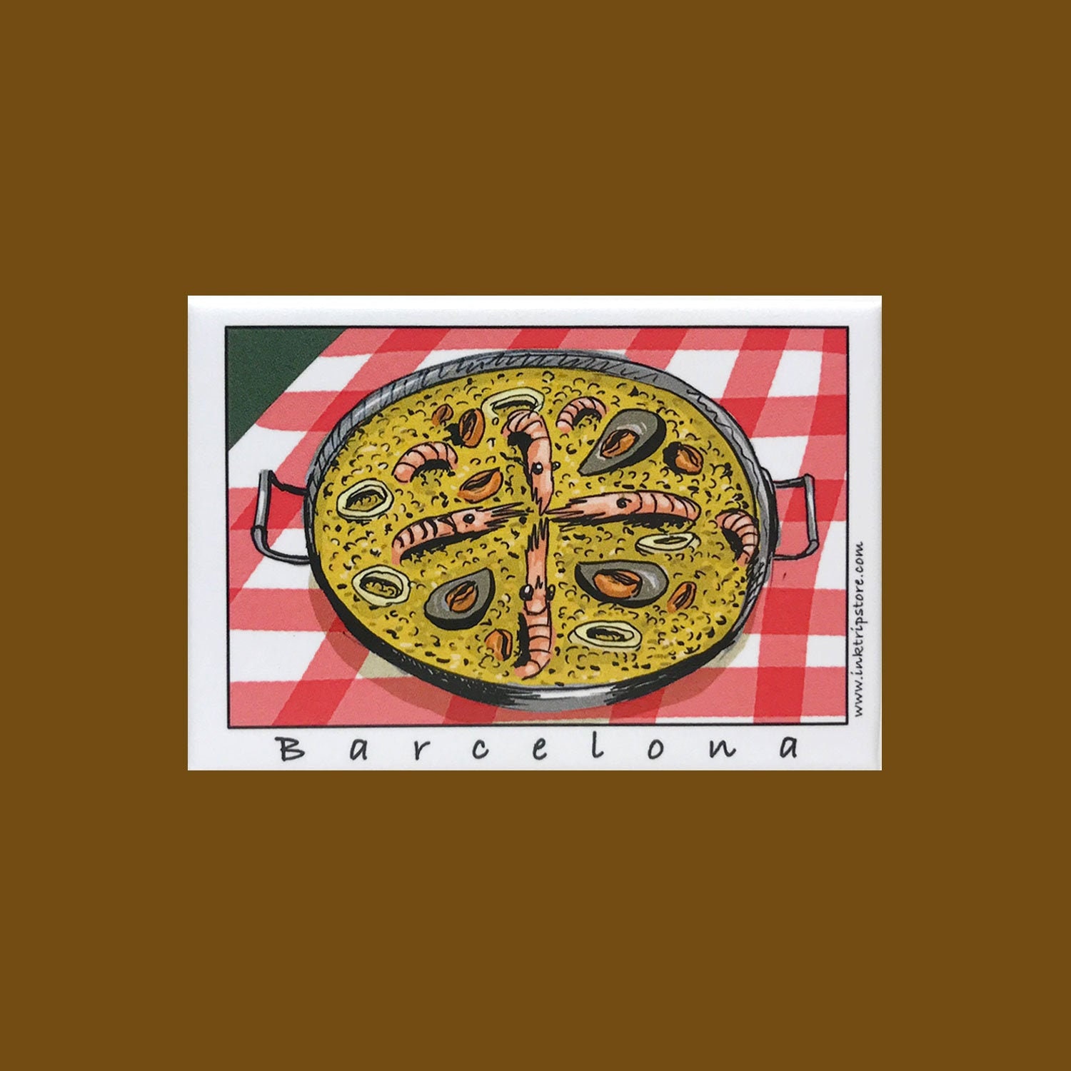 Barcelona Fridge Magnet Spanish Paella Funny Gifts Etsy