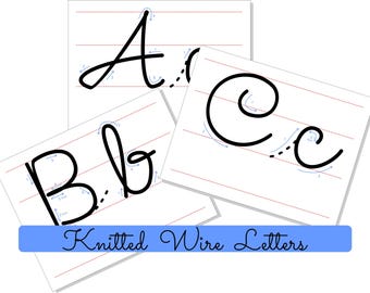 Knitted Wire Letters Template Download