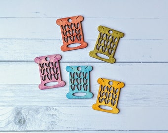 Wood Embroidery Floss Bobbins