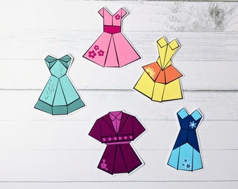Pegatinas de moda plegadas
