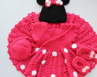 handmade woolen baby frock