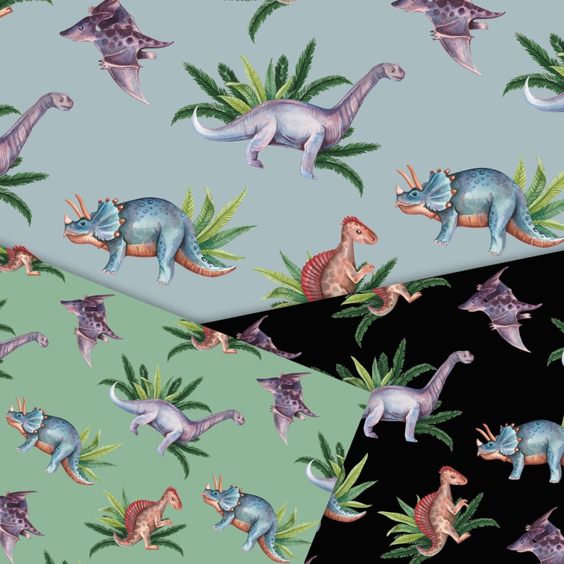 Download Background Watercolor Illustration 15 X Dino Watercolor Seamless Pattern Digital Paper Decoupage Commercial Scrapbooking Paper Ephemera Paper Party Supplies Safarni Org