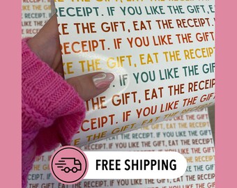 If You Like The Gift, Eat The Receipt Wrapping Paper | ITYSL Gift Wrap | I Think You Should Leave with Tim Robinson Gift Receipt Sketch