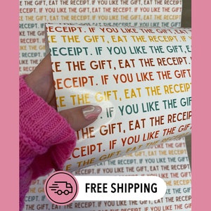 If You Like The Gift, Eat The Receipt Wrapping Paper | ITYSL Gift Wrap | I Think You Should Leave with Tim Robinson Gift Receipt Sketch