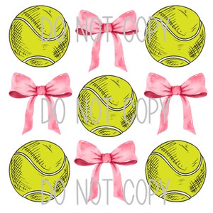 Coquette Bow Tennis PNG Design, Girly Tennis Sublimation Design, Coquette Bow Tennis Design, Sports Design, Tennis Printable PNG