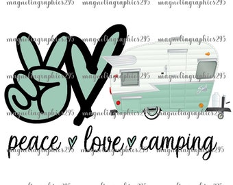 Camping PNG, designs de sublimação de acampamento de amor de paz, design de campista PNG, design para impressão de acampamento de amor de paz, design de sublimação de acampamento