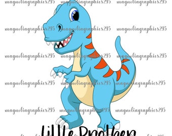 Kleiner Bruder Sublimation Design, digitale PNG-Design, Dino PNG-Design, Geschwister druckbare Design, Dinosaurier Bruder PNG-Design, Big Brother