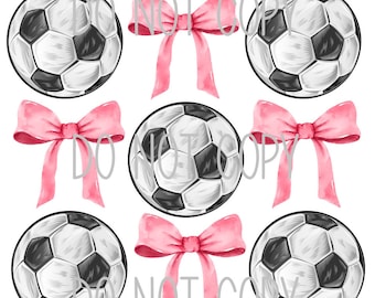 Design PNG de arco de coquete de futebol, design de sublimação de futebol feminino, design de futebol de arco de coquete, design de esportes, futebol para impressão png
