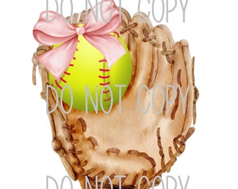 Design de sublimação de softball, design para impressão de softball feminino, design digital PNG de softball e luva, design esportivo, design PNG para impressão