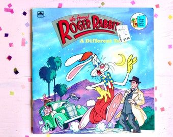 Roger Rabbit A Different Toon Kids Softcover Book, Vintage 80s Who Framed Roger Rabbit Toy Story