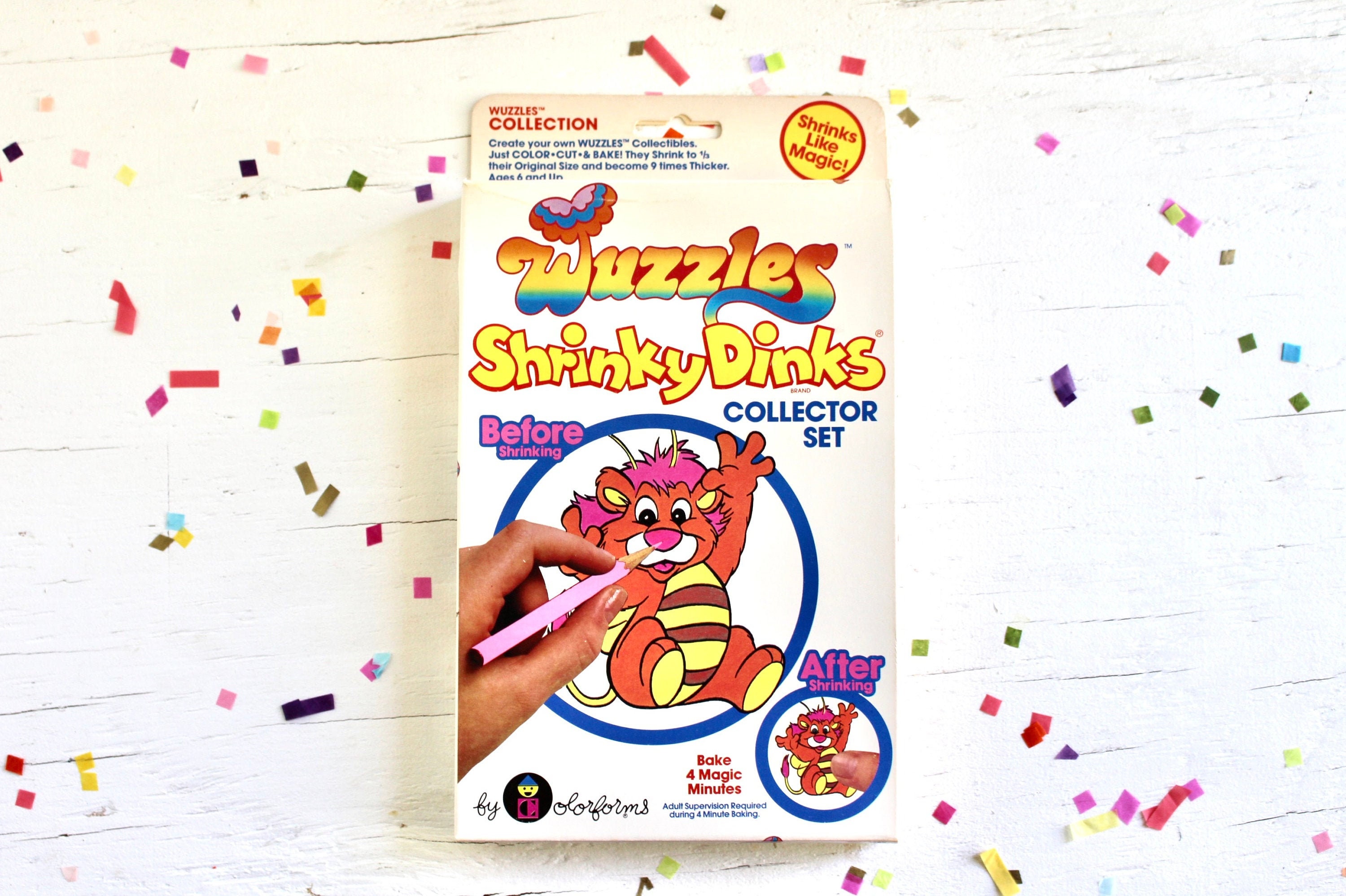 Wuzzles Shrinky Dinks Collector Activity Set, Vintage 80s Wuzzles  Colorforms Kids Toy 