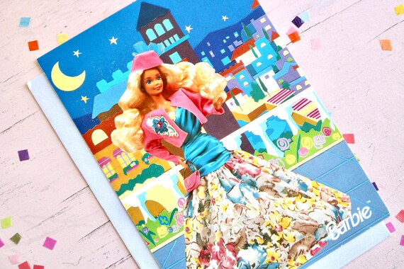Barbie Doll Birthday Card With Envelope Vintage 90s Barbie - Etsy