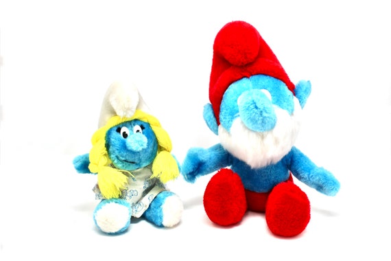 1980s Smurf Plush Stuffed Animals Choose Your Own Smurfette Papa