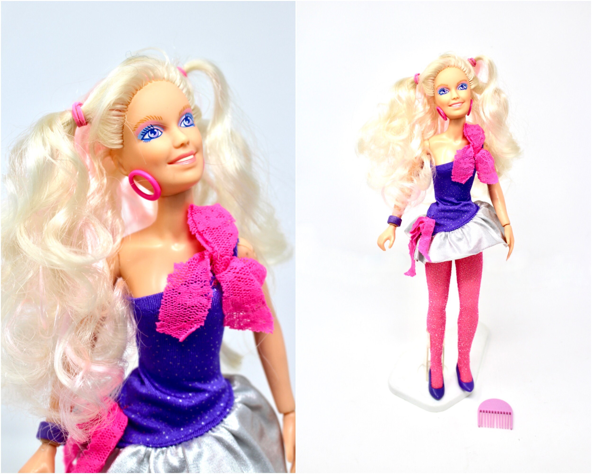 Rock N Curl Jem and the Holograms Doll With Comb Vintage 80s Etsy