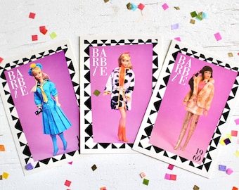 60s Twist N Turn Barbie Fashion Trading Card Set, Vintage Barbie Fashion Cards