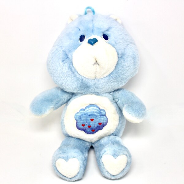 Anni '80 Grumpy Care Bear Peluche, Vintage Soft Blue Care Bear Stuffed Animal, Vintage Grumpy Care Bear Collectible