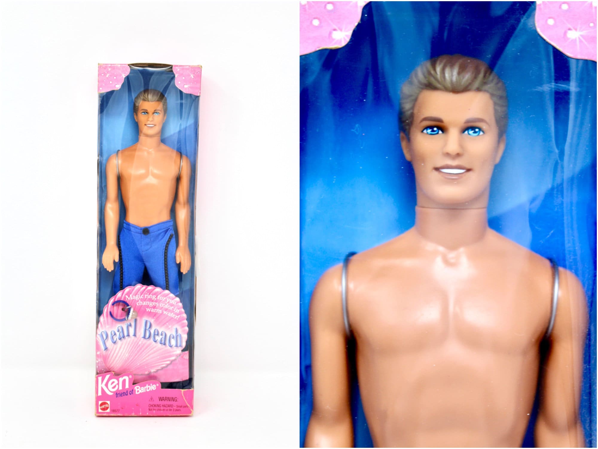 Pearl Beach Ken Barbie Doll NIB, Vintage 90s Summer Beach Ken Doll