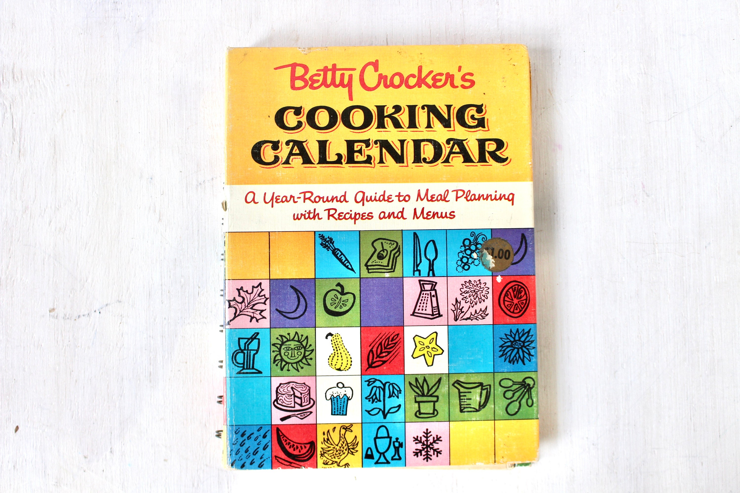 60s Betty Crocker Cooking Calendar Cookbook for Retro Vintage Etsy