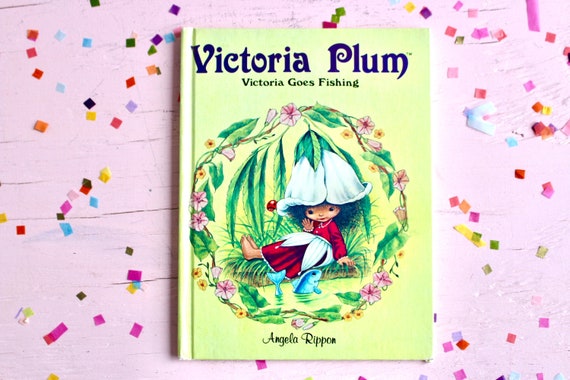 Victoria Plum Goes Fishing Hardcover Kids Book, Vintage 80s Fairy