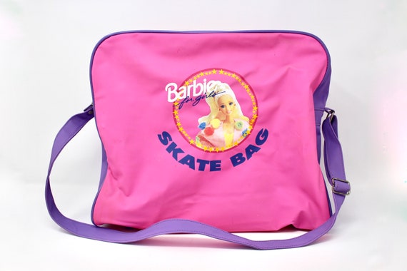 90s Barbie Vinyl Skate Bag Tote in Pink and Purple