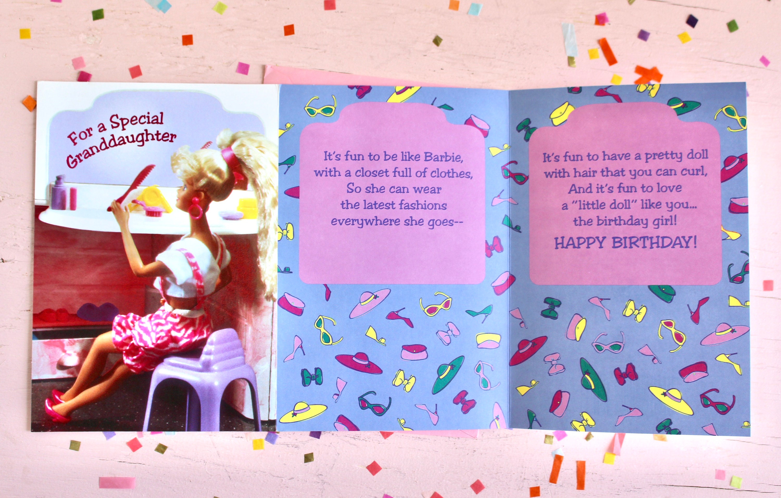 90s Barbie Doll Birthday Card With Envelope Vintage 90s - Etsy